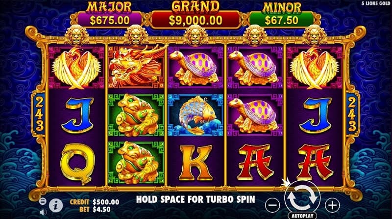 Game slot vnq8 5 Lions Gold